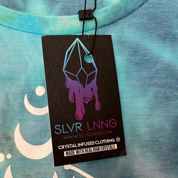 SLVR LNNG New Moon Crystal Infused Muscle tee xl - Picture 2 of 5